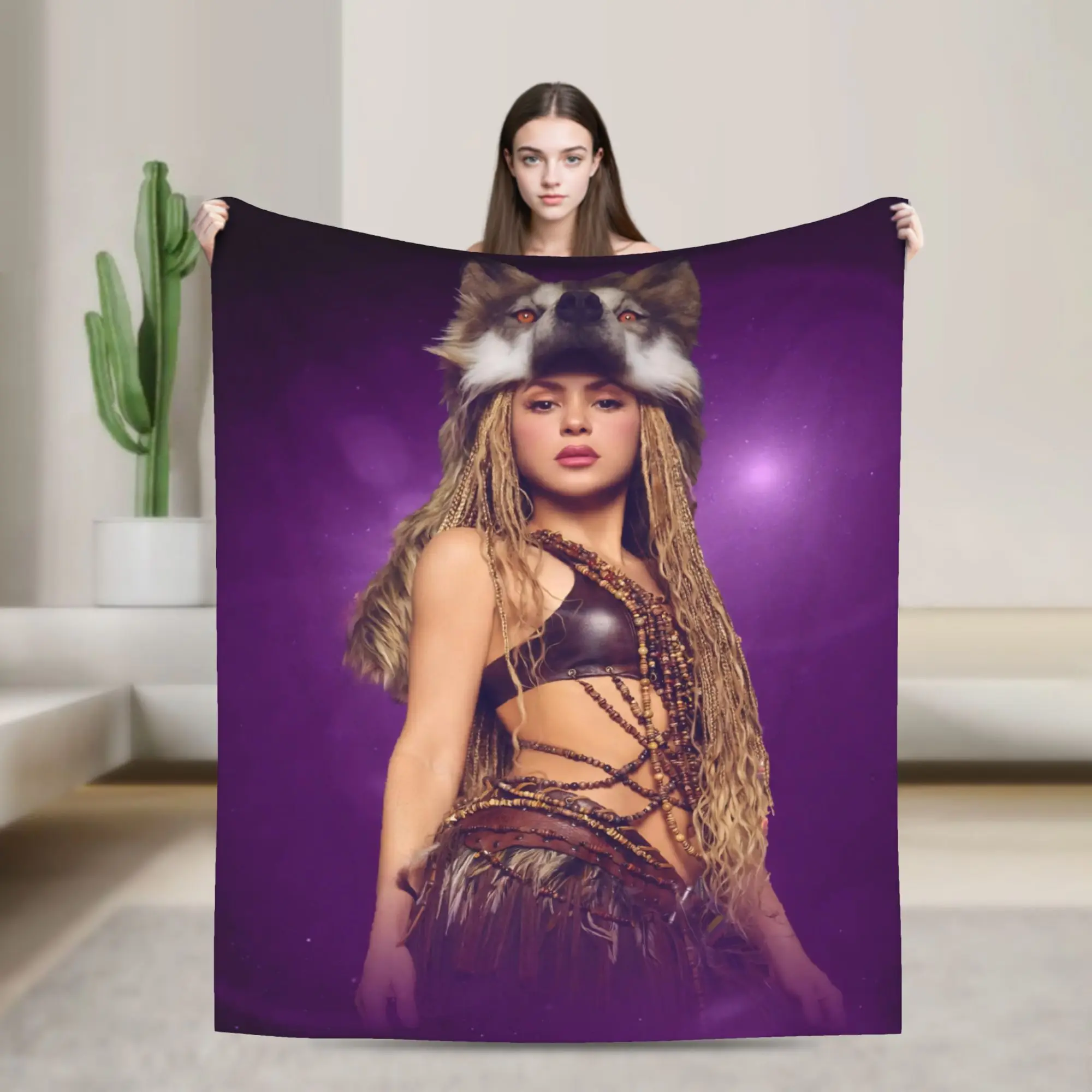 Shakira Singer Stuff Blanket Super Soft Fleece  Throw Blanket Comfortable Bedding Throws