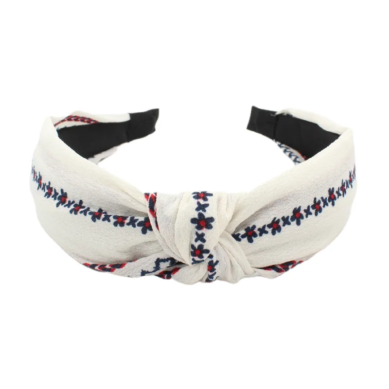 New Vintage Style Fabric Knot Headband National Style Headband Fashion Temperament Women Hair Accessories