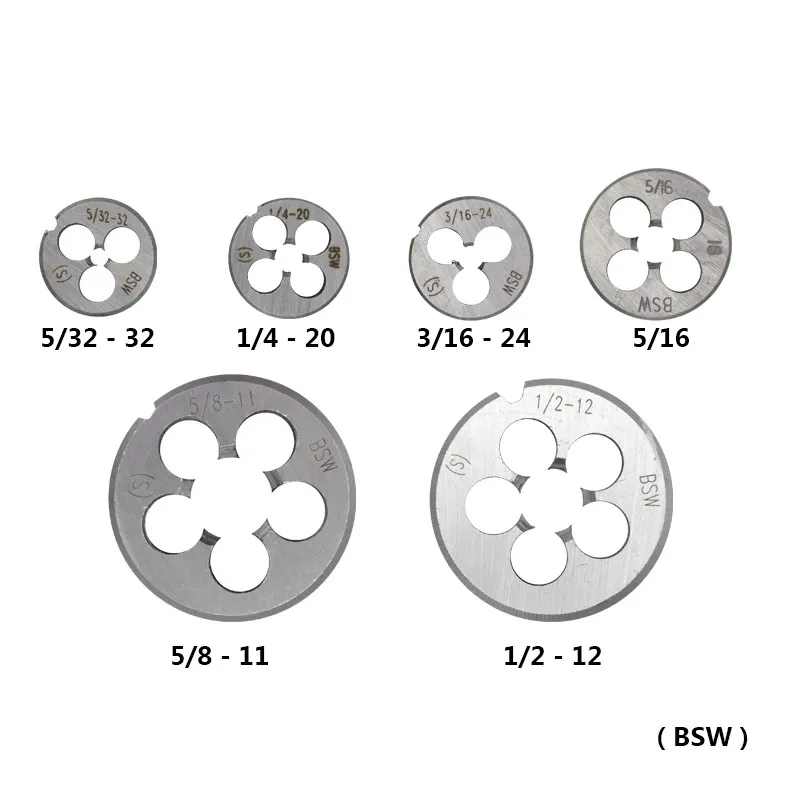 CMCP BSW Thread Die Right Hand 2/32 3/16 1/4 5/16 5/8 1/2 For Mold Machining Metalworking Threading Tool 