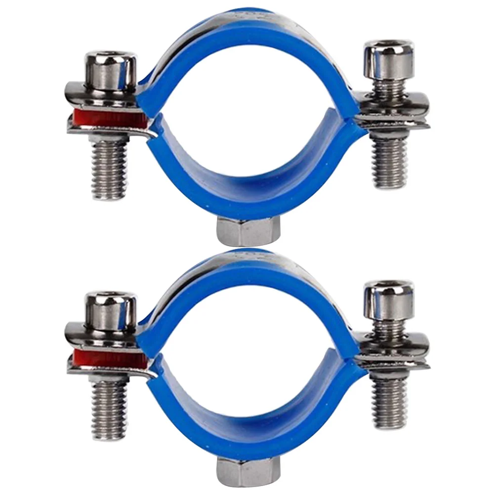 

2 Pcs Pipe Bracket Clamp Office Chair Protector Leg Floor Protectors Clamps Protection Plug X