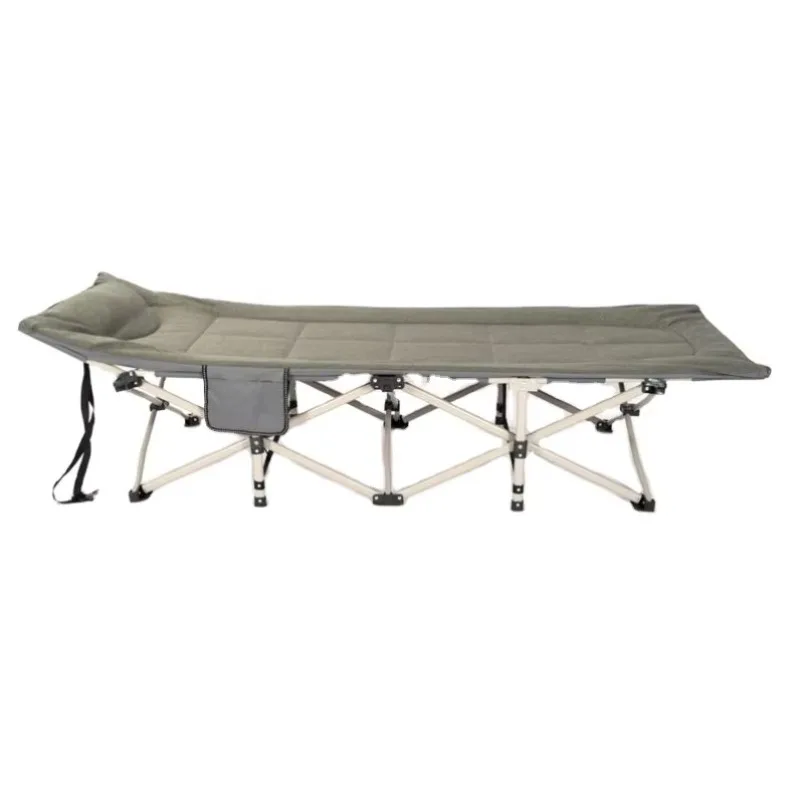 Outdoor Folding Bed Modern Garden Furniture Portable Camping Folding Beds with Seat Pocket Outdoor Furniture Раскладушка