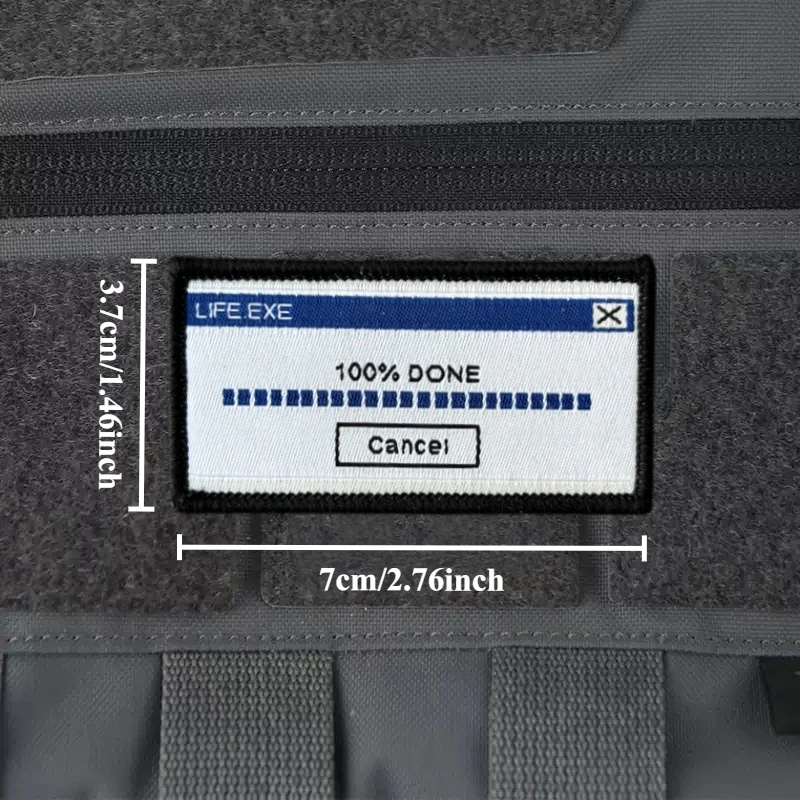 LIFE.EXE 100% تم إلغاء رقعة قماش للملابس التكتيكية المعنويات شارة هوك حلقة بقع عسكرية على ظهره ملصق #4
