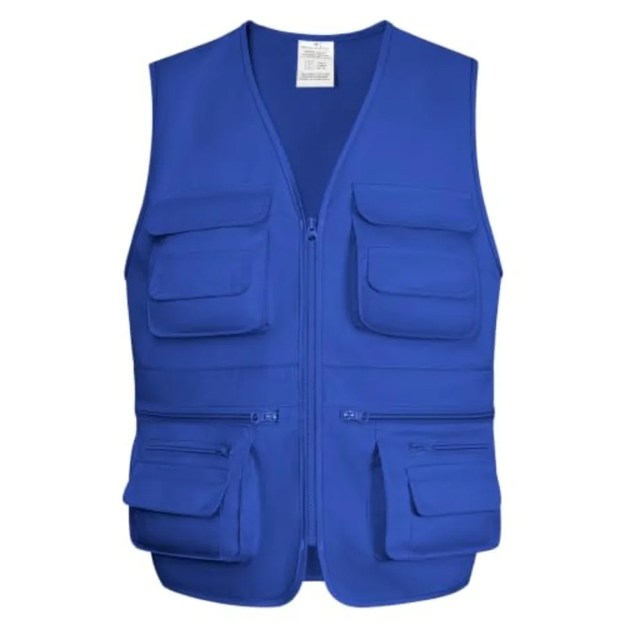 Chaleco de Pesca para Hombre, Chaleco Utilitario de Safari con 8 Bolsillos, Ligero, para Trabajo, Senderismo, Viajes