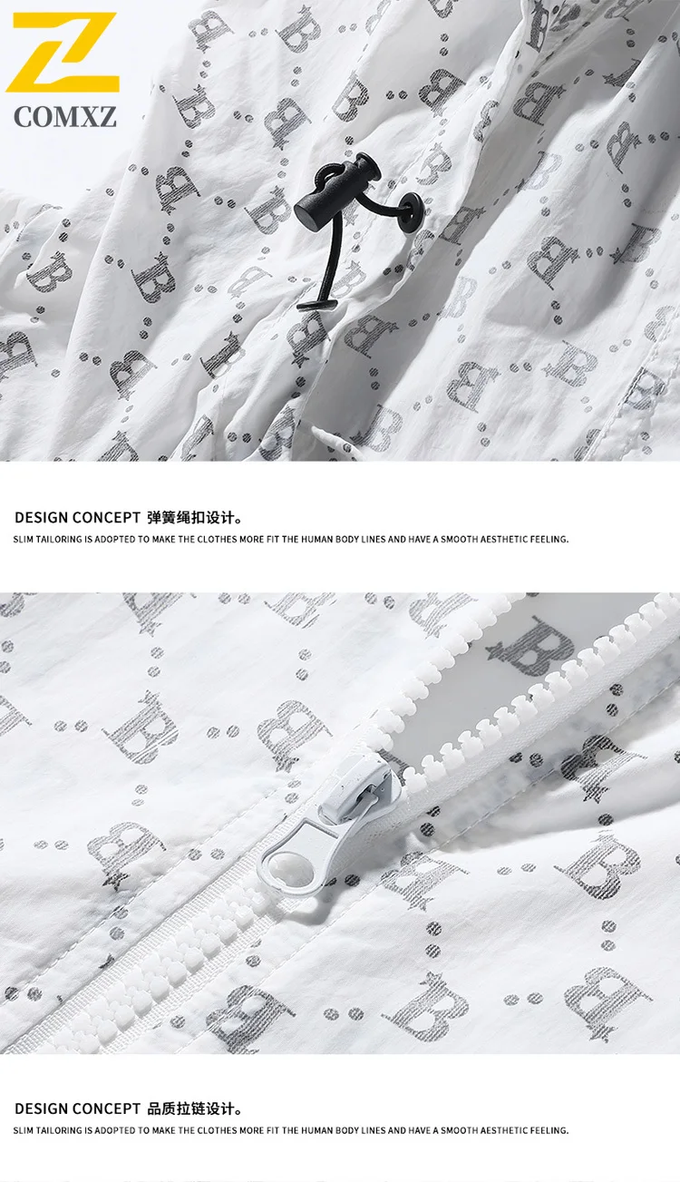 سترة حماية من الأشعة فوق البنفسجية بطباعة جرافيك للزوجين بعامل حماية من الأشعة فوق البنفسجية 50+ سترة واقية ليلية من الحرير الجليدي مع تصميم تفاعلي لملابس الشارع الخارجية #2