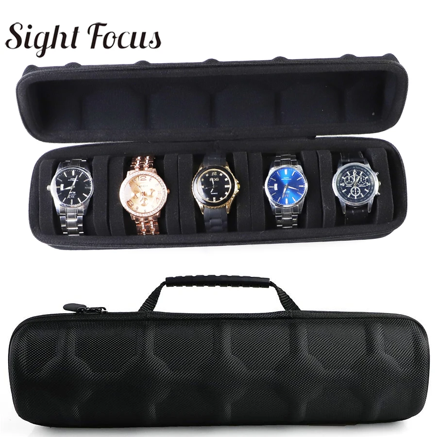 1,2,3,5 Slots EVA Hard Shell Watch Box Portable Outdoor Watch Organizer Watch Boxes Container Travel Wrist Watch Storage Case