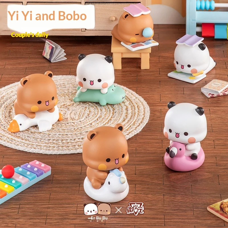

Yier And Bubu Couple Daily V3 Blind Box Cute Figurine Desktop Ornament Surprise Collectible Toy Christmas Gift For Girls