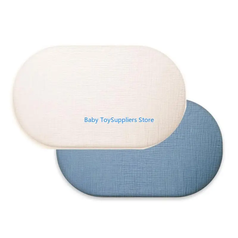 R1WF Set of 2pc Breathable Baby Bassinet Sheets Removable Cradles Bed Sheet Sleeve