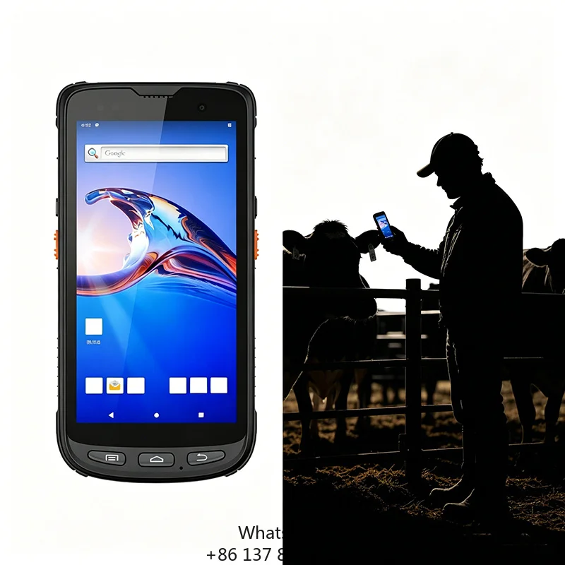 

Rfid Animal Reader 134.2khz Ear Tags Reader Rfid Animal Reader PDAS Android Barcode Scanner For Intelligent Cattle Pig Tracking