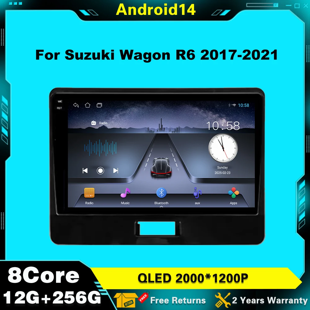 

Car Player Android 14 For Suzuki Wagon R6 2017-2021 Multimedia Player No 2din Wireless Android Auto Intelligent System Bluetooth