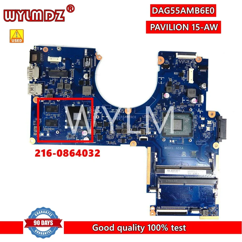 

DAG55AMB6E0 AM9210/AM9410 CPU 216-0864032 R7 M440 2G Mainboard For HP PAVILION 15-AW 15-AU G55A Laptop Motherboard tested 100%