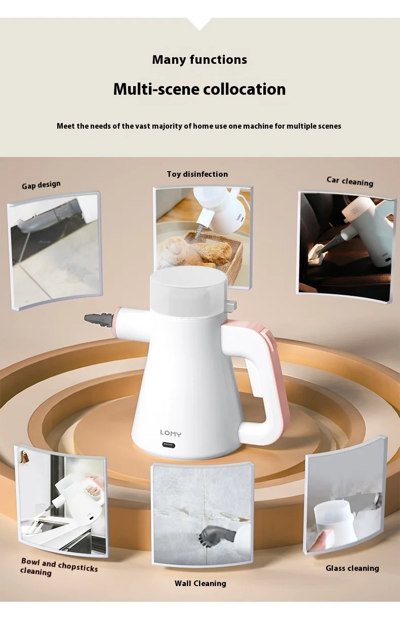 пароочистители высокого давления 스팀청소기 5 в 1 ручной высокотемпературный резервуар для воды 1000 Вт 450 мл