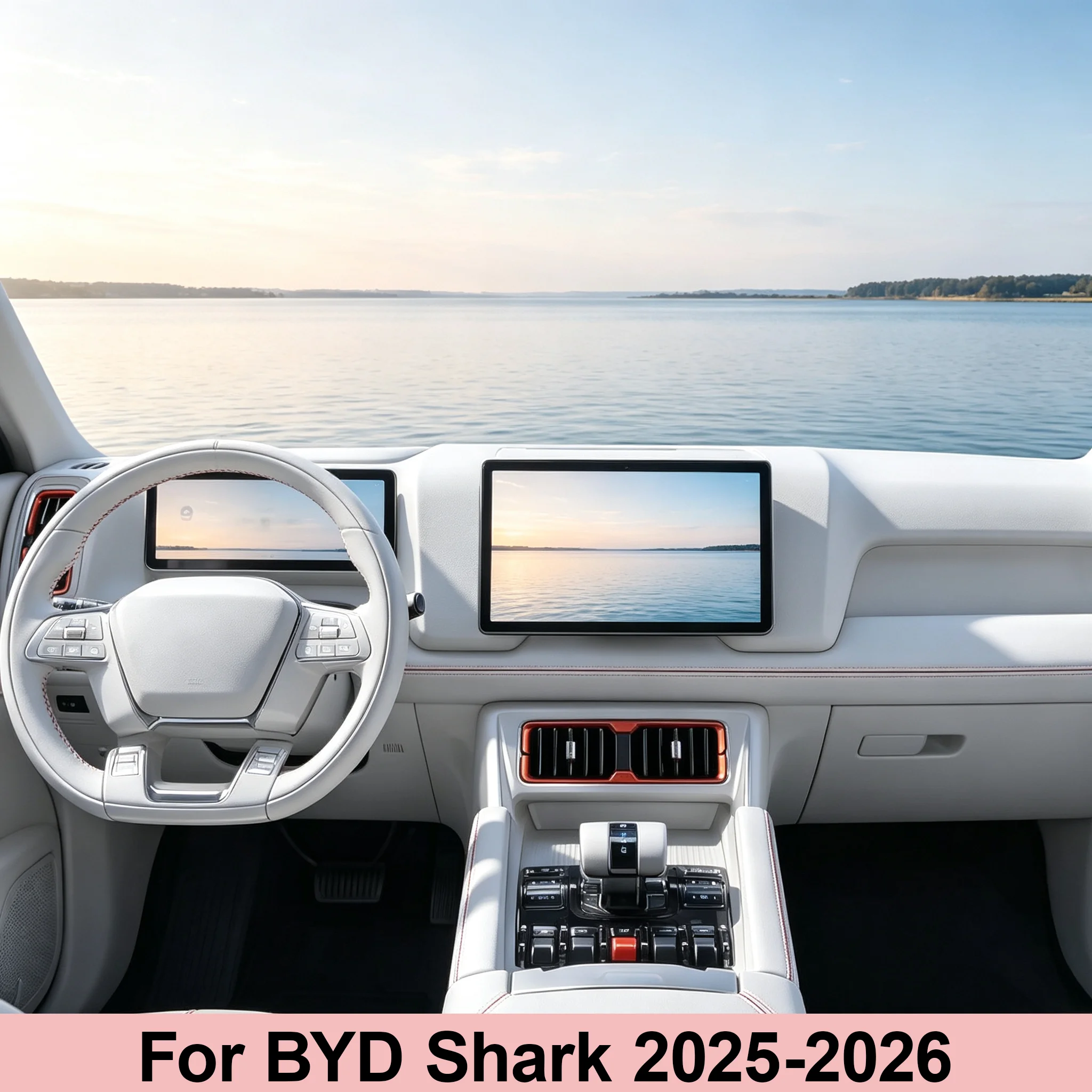 For BYD Shark 2025-2026 Center Screen Transparent TPU Protective Film Center Console PPF GPS Navigation Protective Film