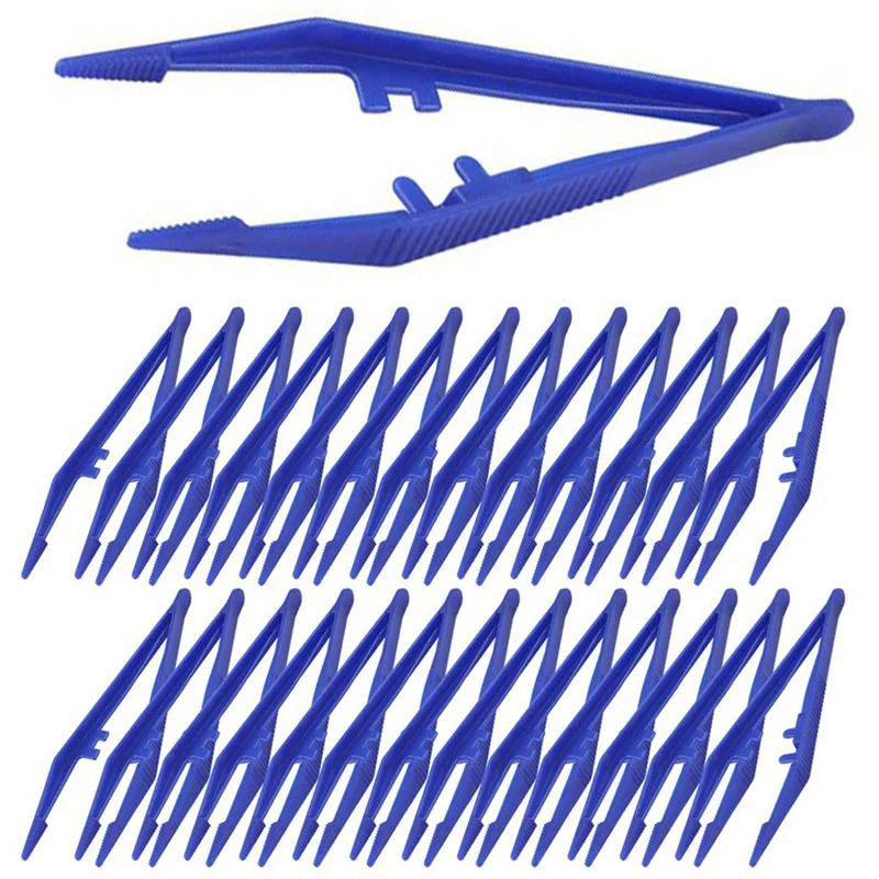 

150 шт. пластиковые пинцеты, практичные пинцеты для рукоделия, пластиковые щипцы, инструмент для рукоделия для детей, дома, школы, поделки своими руками-B61B