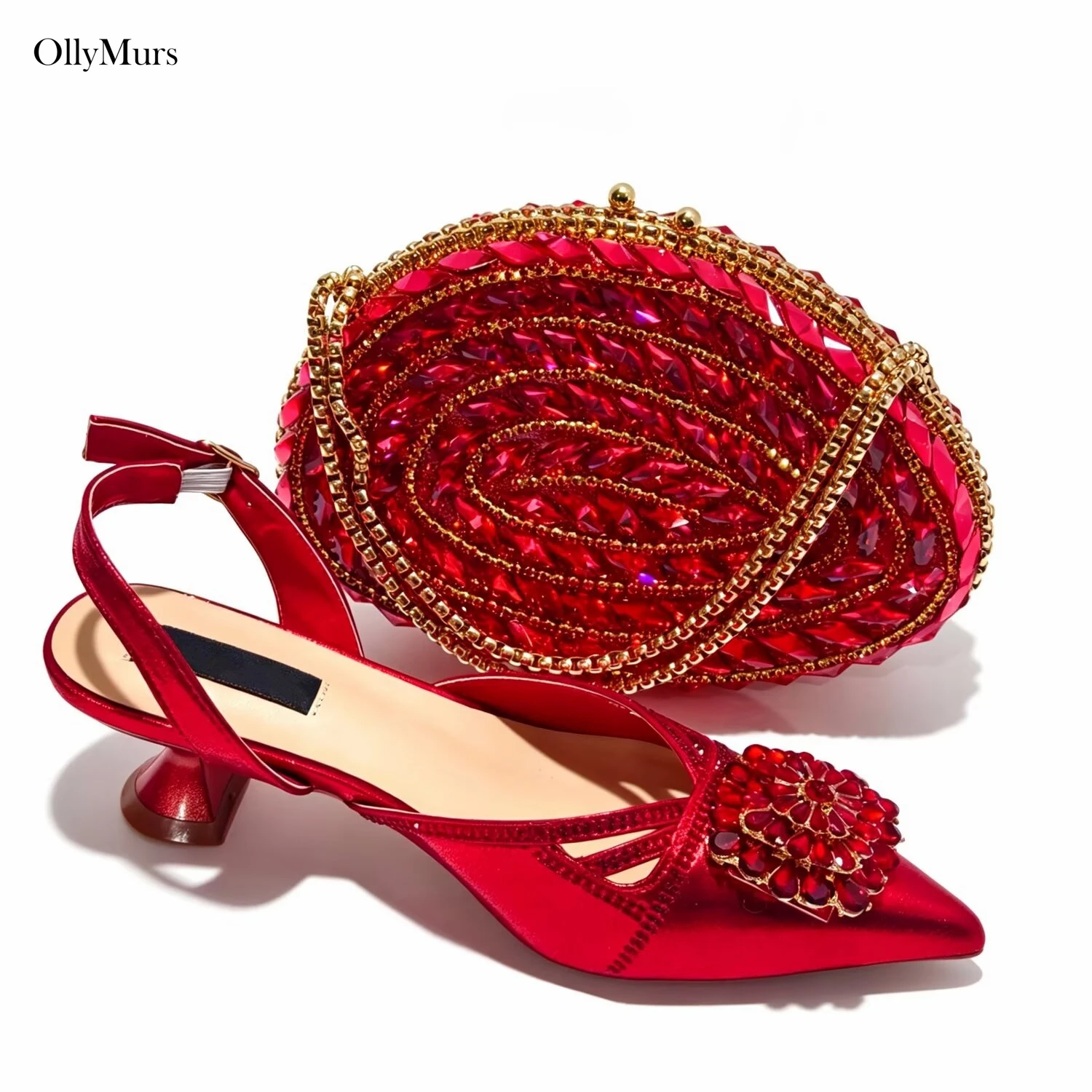 New Coming Italian Women Platform Shoes Ad Bag Set Nigerian Style Fashion Low Heels Shoes With Purse Set For WeddingParty