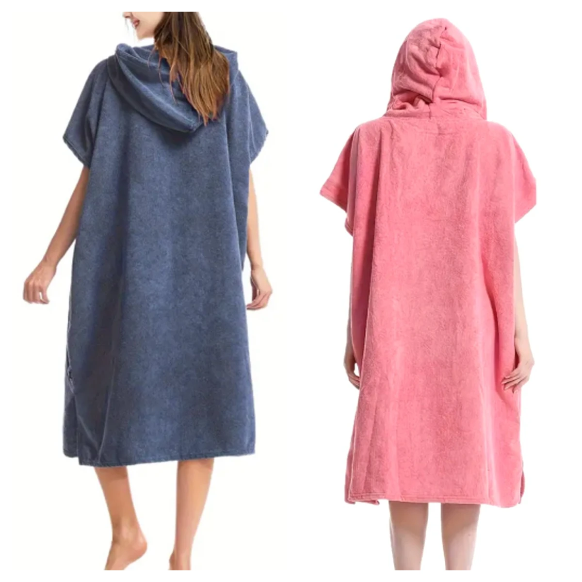 Surf Poncho Changing Towel Swim Robe with Pocket Absorbent Surf Poncho for After Showing Bathing Wear