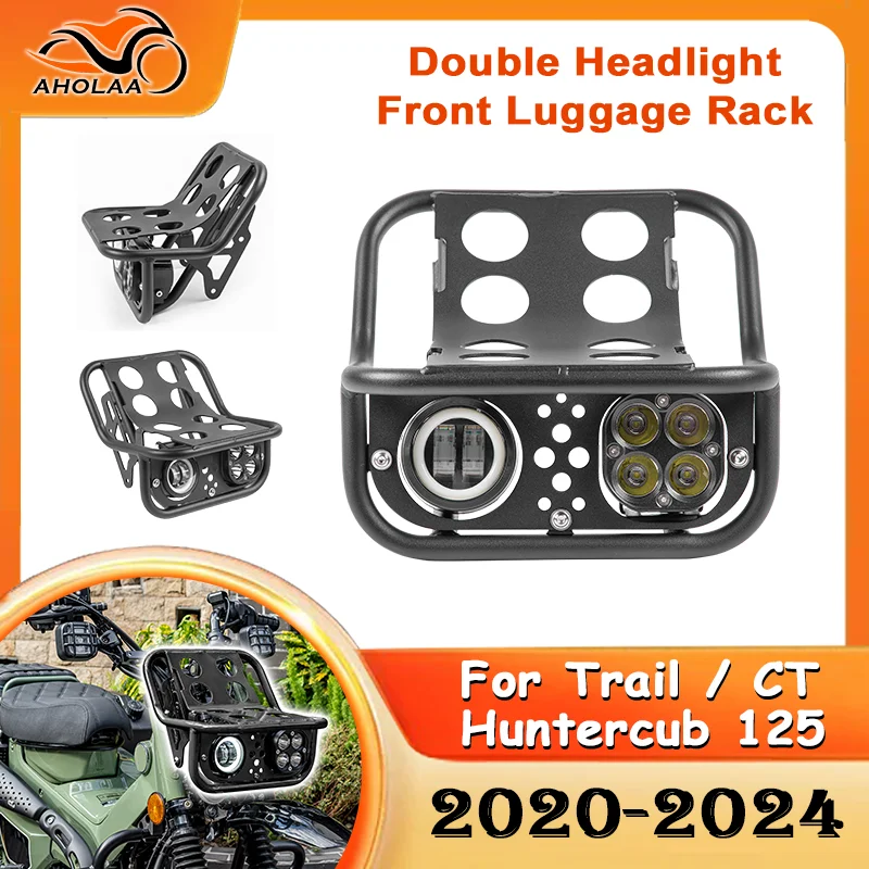 

Front Headlight Luggage Rack For Honda Trail CT Huntercub 125 LED 12V 20W Steel Motorcycle Accessories 2020-2024 2023 2022 2021