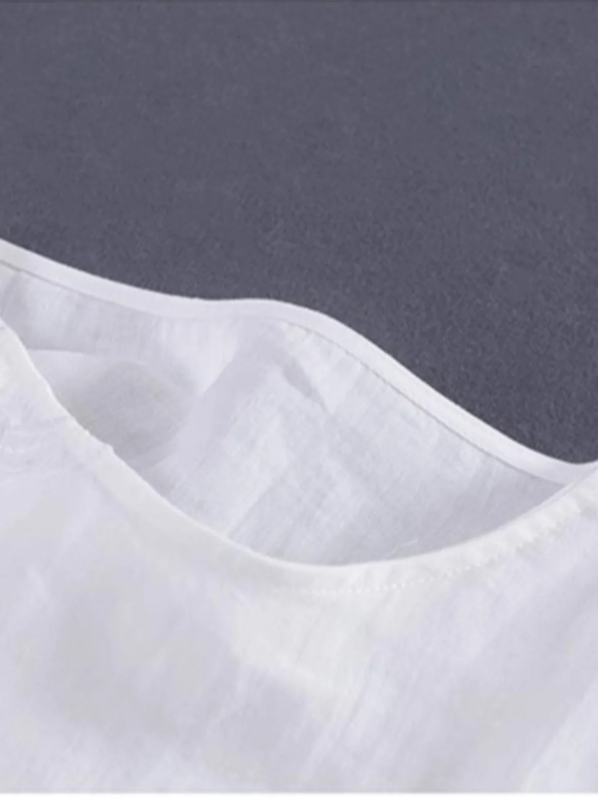 سترة صيفية رفيعة بطبقات مزدوجة من القنب فضفاضة تناسب Svel من القطن والكتان مستديرة Ne الملمس طبقة أساسية علوية للسيدات