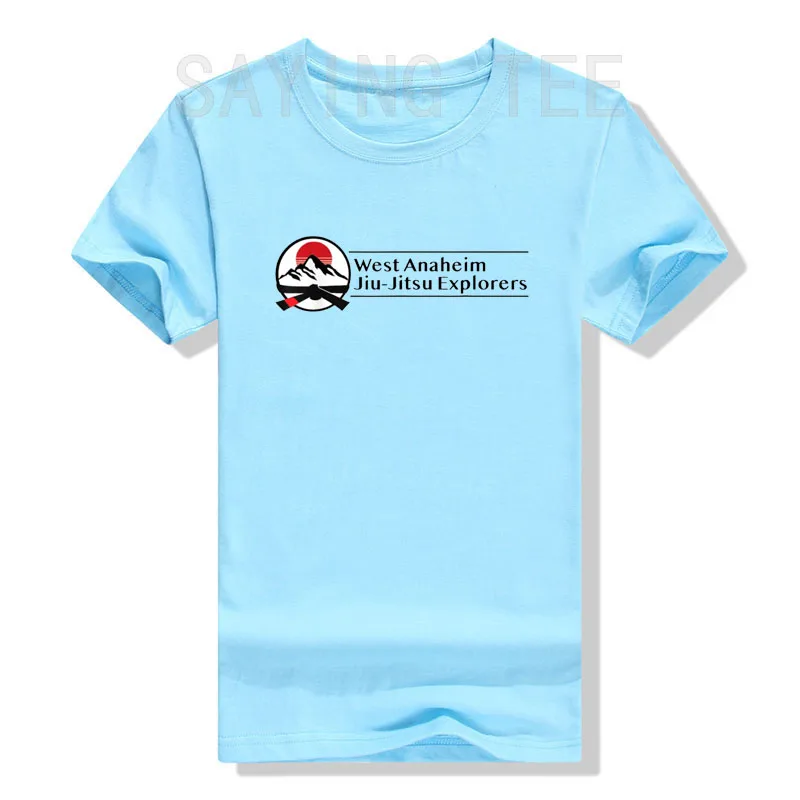 

West Anaheim Jiu-Jitsu Explorers T-Shirt Self Defense Training Saying Tee Men's Fashion Short Sleeve Graphic Outfit Novelty Gift