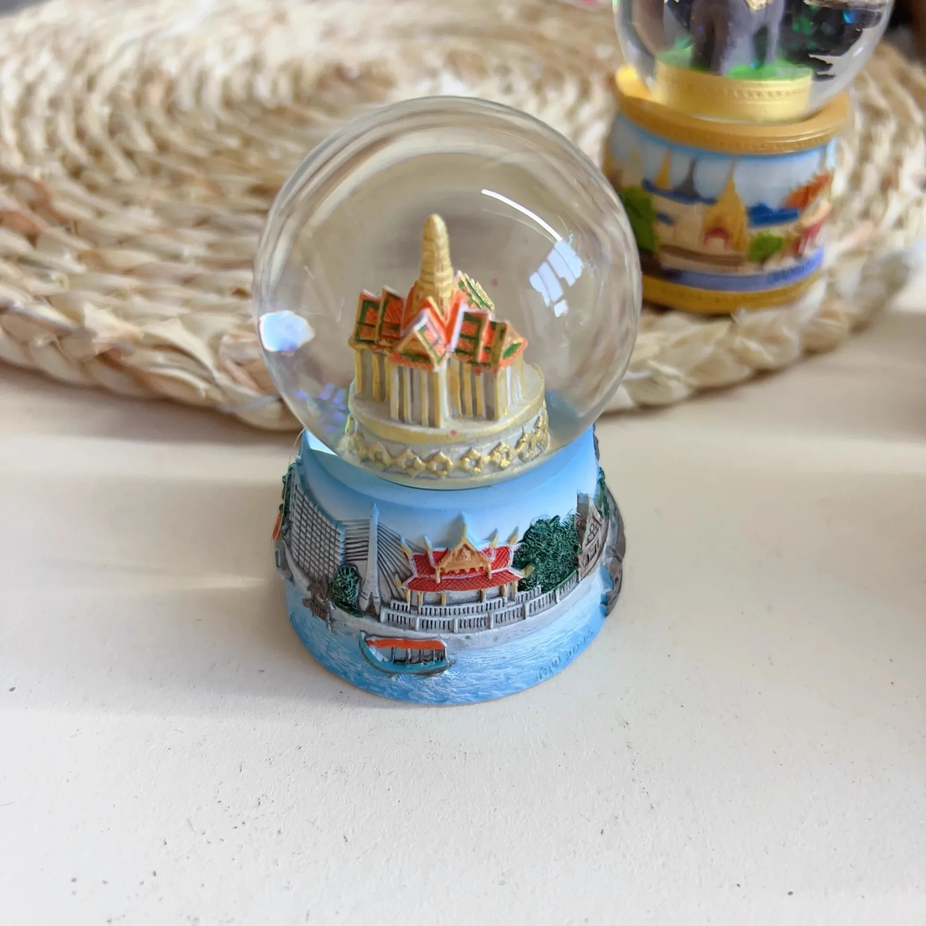Mini Regional Specialty Handmade Hand-painted Resin Crystal Ball Figurine Phuket Travel Souvenirs Originality Miniature Items