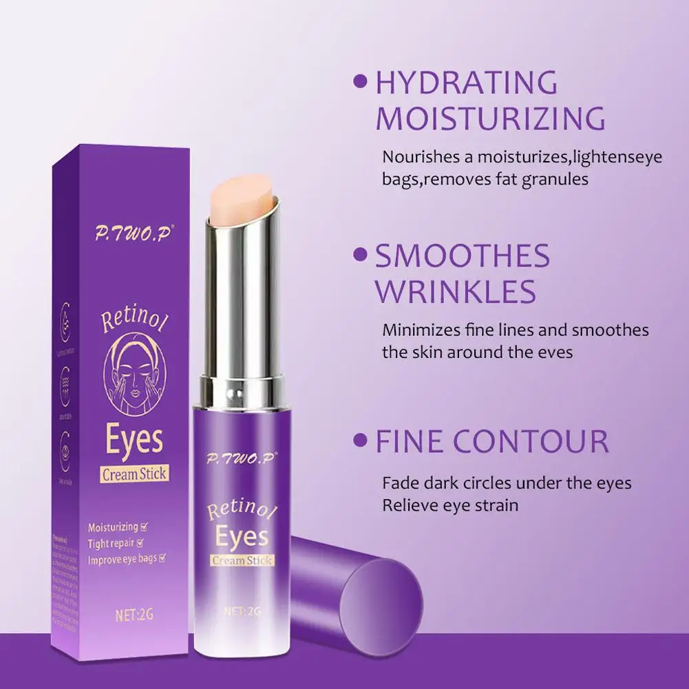 Retinol Eye Cream Stick Dark Circles Eye Bags Remover Anti-wrinkle Moisturizing Anti-puffiness Care Skin Fine Reduces Lines B4f2