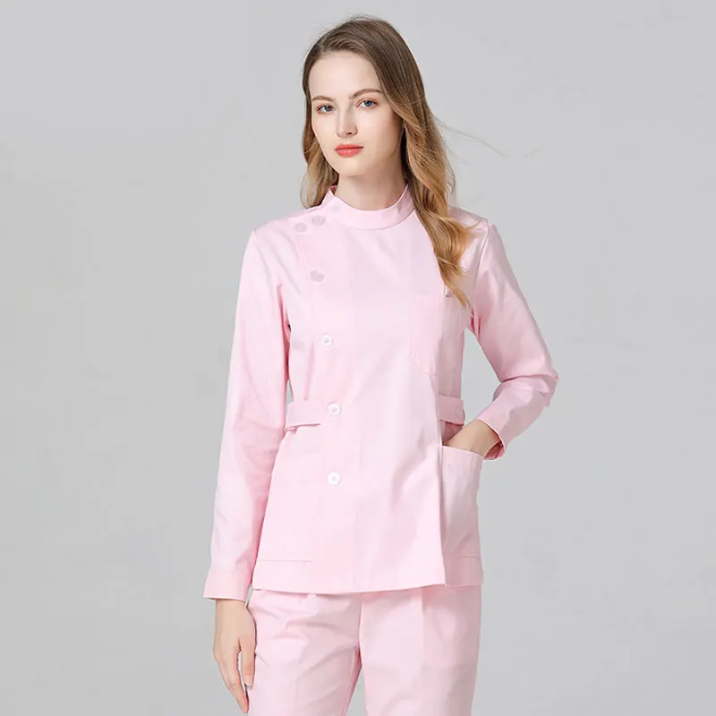 New high quality ladies care clothes lab coat breathable multicolor beauty salon work uniform pet shop hospital work clothes