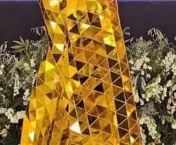 Hand Sewn Mirror Man Show Suit Stage Dress Performance Halloween Glass Mask Glass Helmet Cosplay Christmas Costume Gold Silver