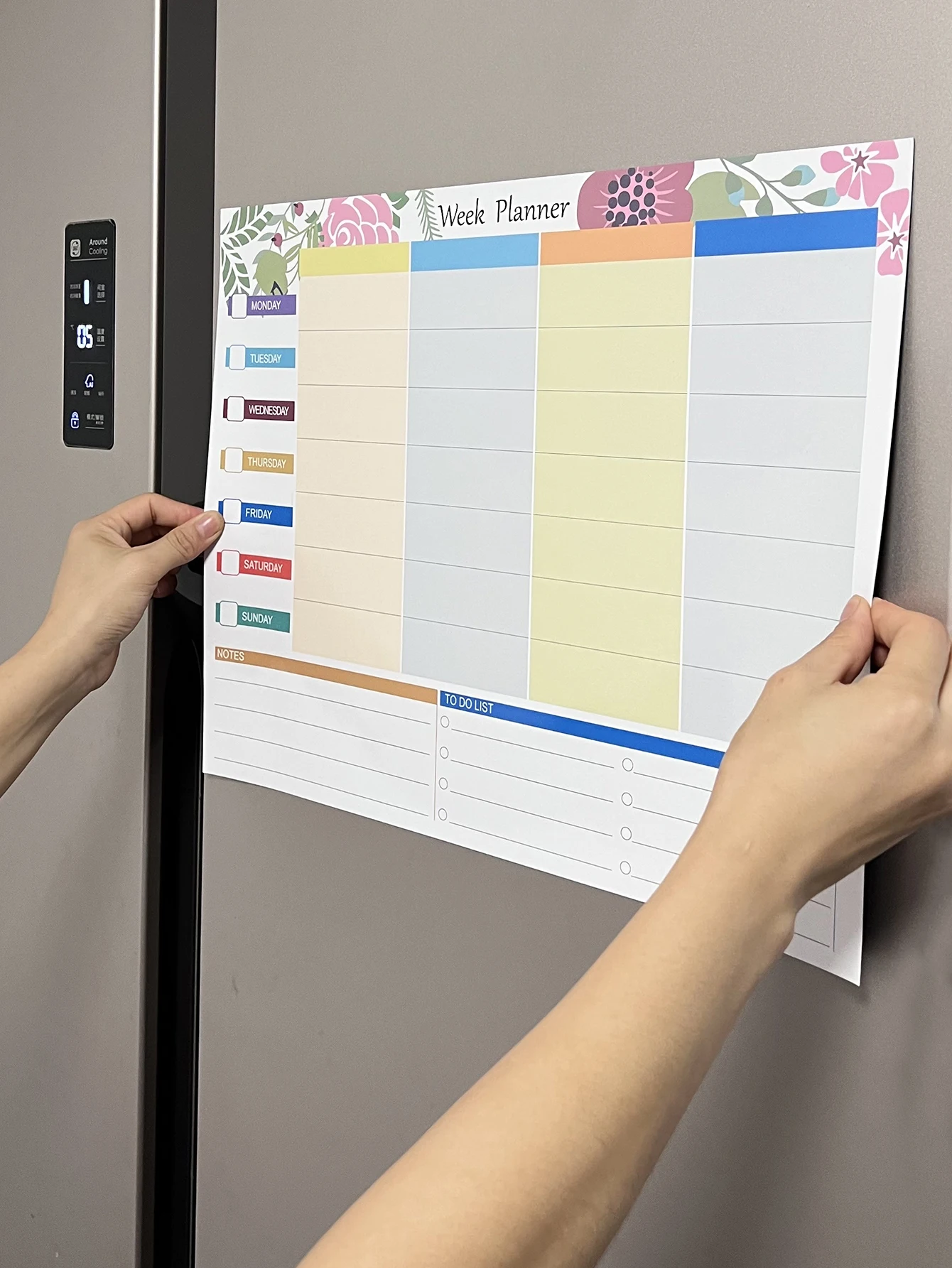 A magnetic refrigerator sticker calendar magnetic whiteboard wall sticker learning schedule refrigerator sticker message board