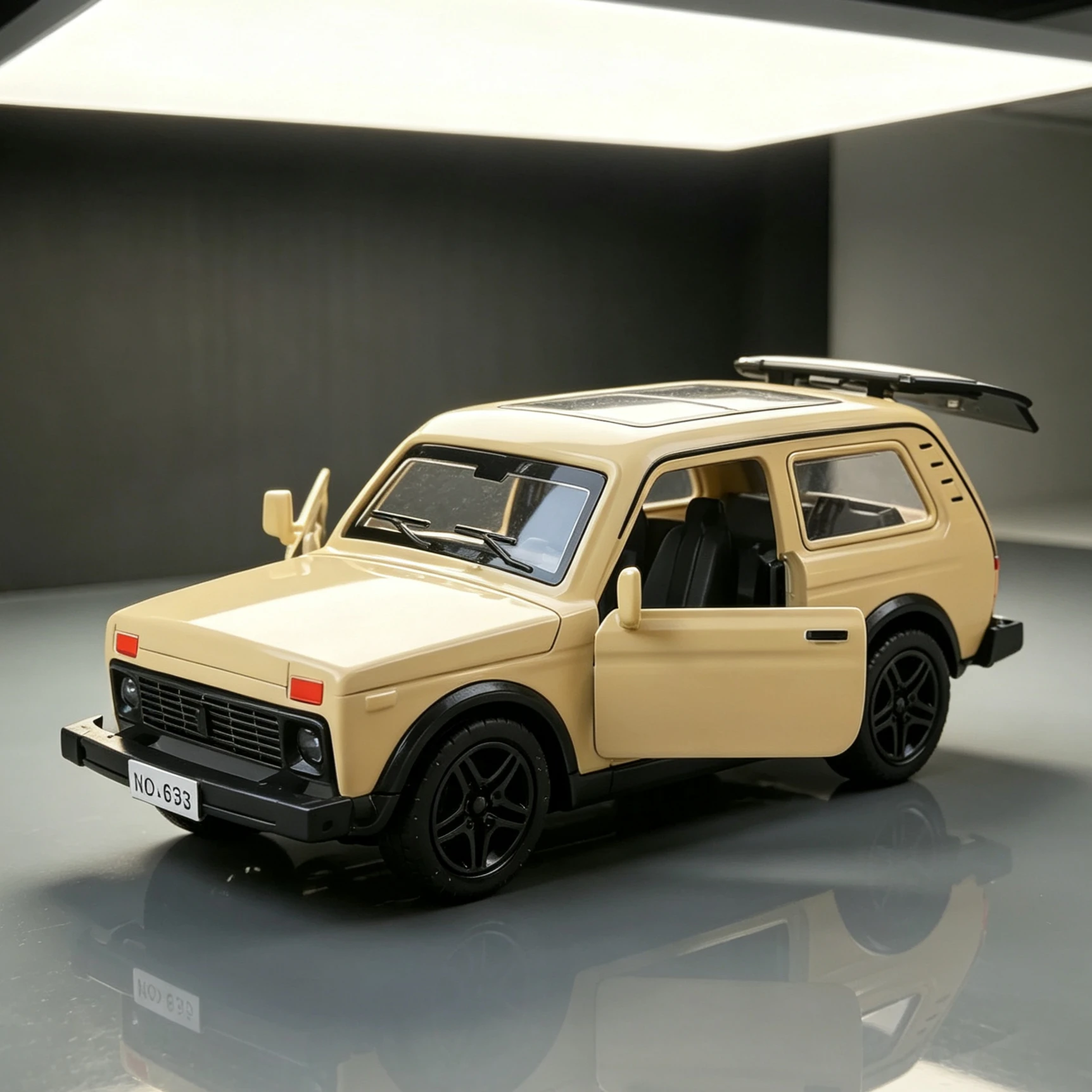

1:36 Alloy Diecast Car Model, Openable Doors Metal Off-Road Sedan Toy Vehicle Collectible Ornament