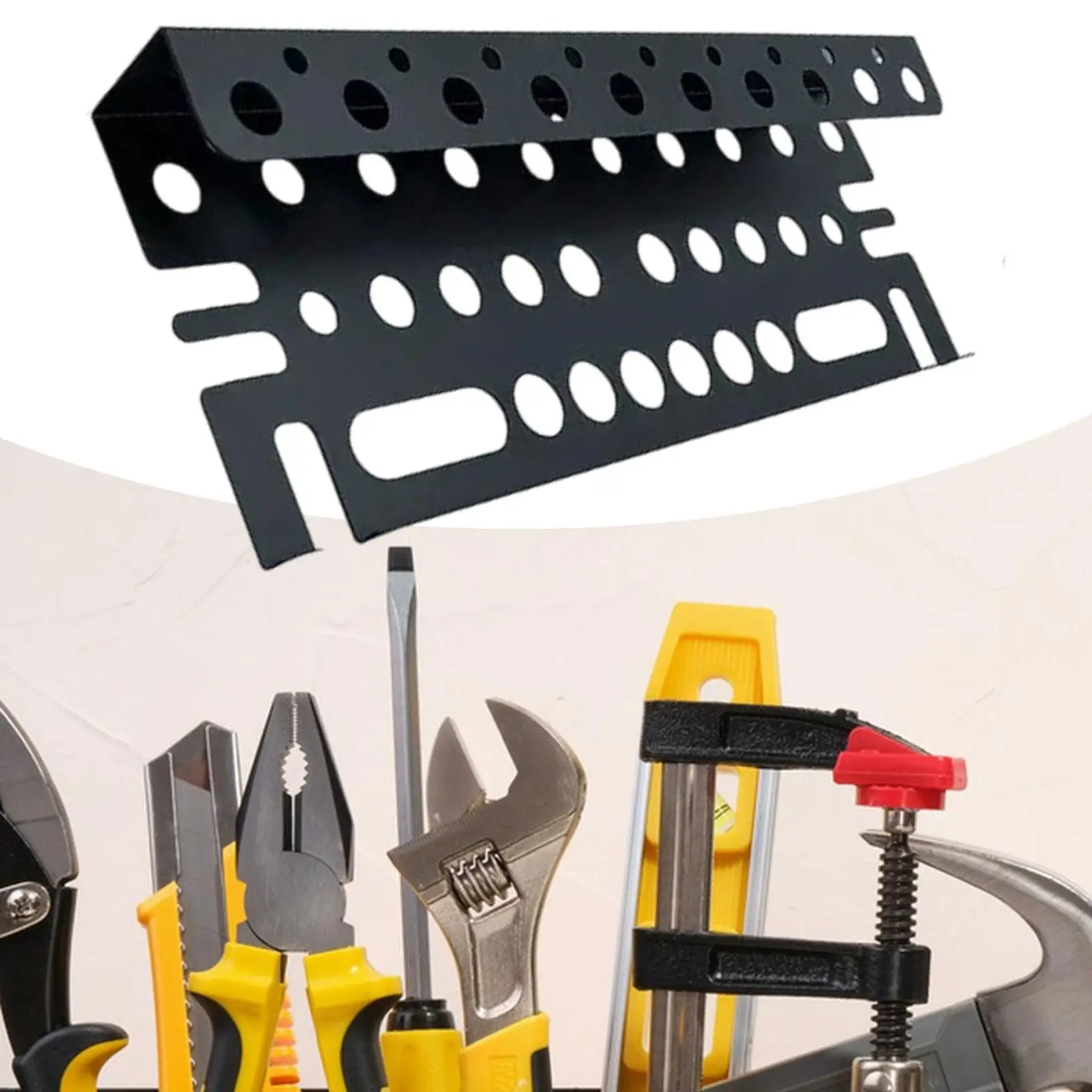 Screwdriver Organizer Wall Tool Rack Wall Mounted Multifunctional Heavy Duty Space Saving Hand Tool Organizer for Garage Shed