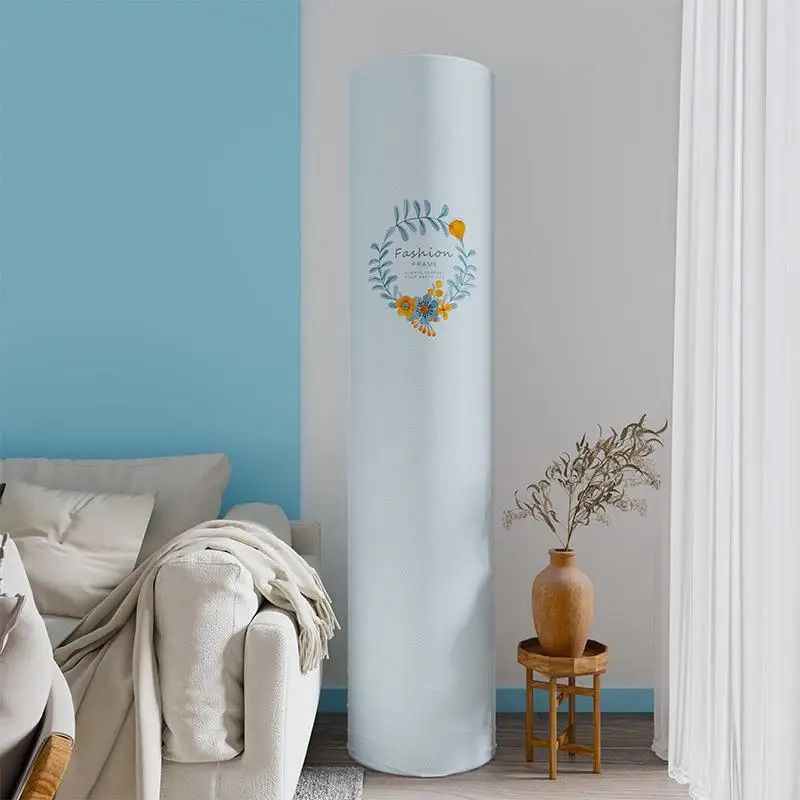 

Full Coverage Nordic Pure Color Cylinder Shaped Dustproof Air Conditioner Cover Vertical Cabinet Machine Dust Cover