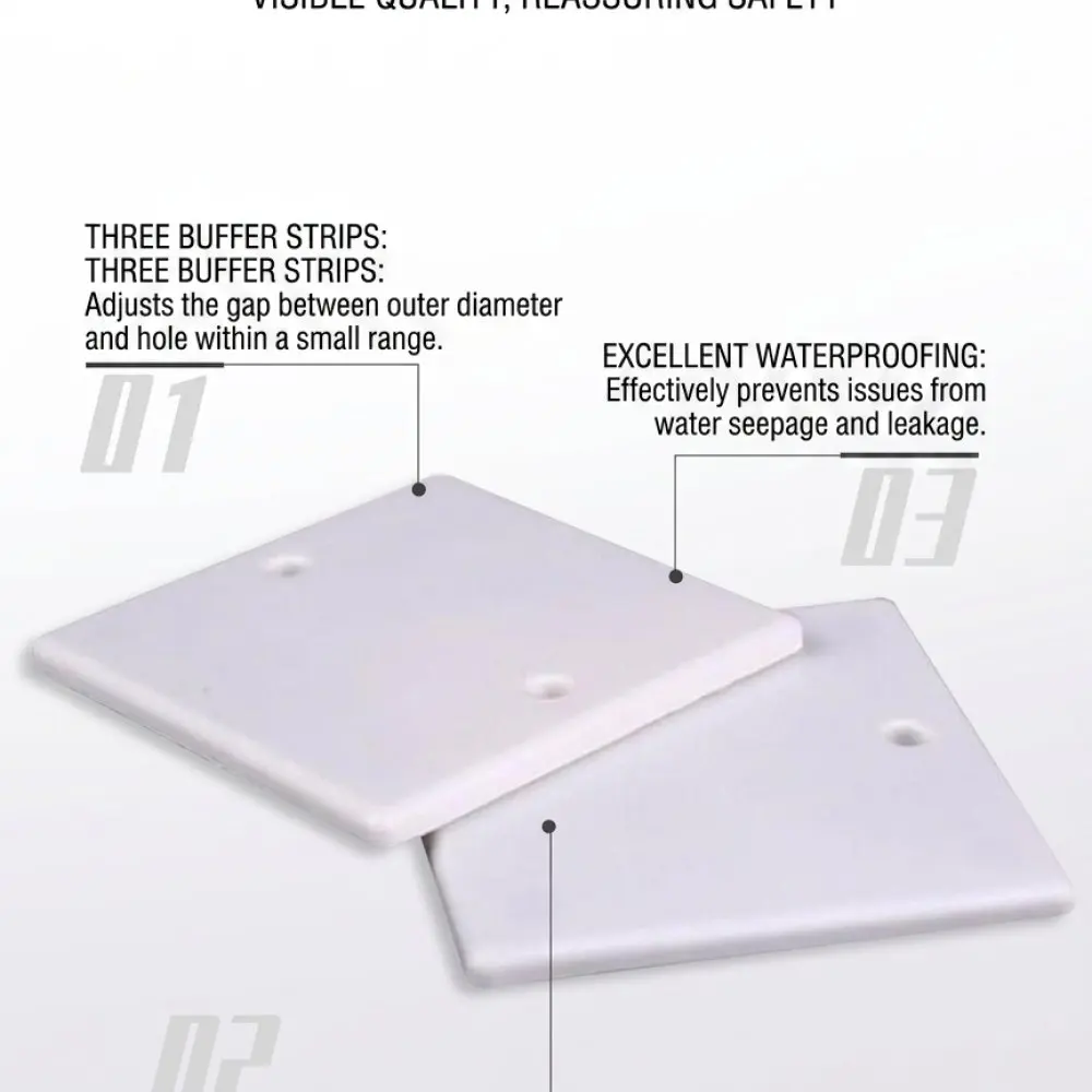 Electrical Box Blanking Cover 86 Square Wall Panel Concealed Case Protection Lid Indoor Wire Management Housing Accessory