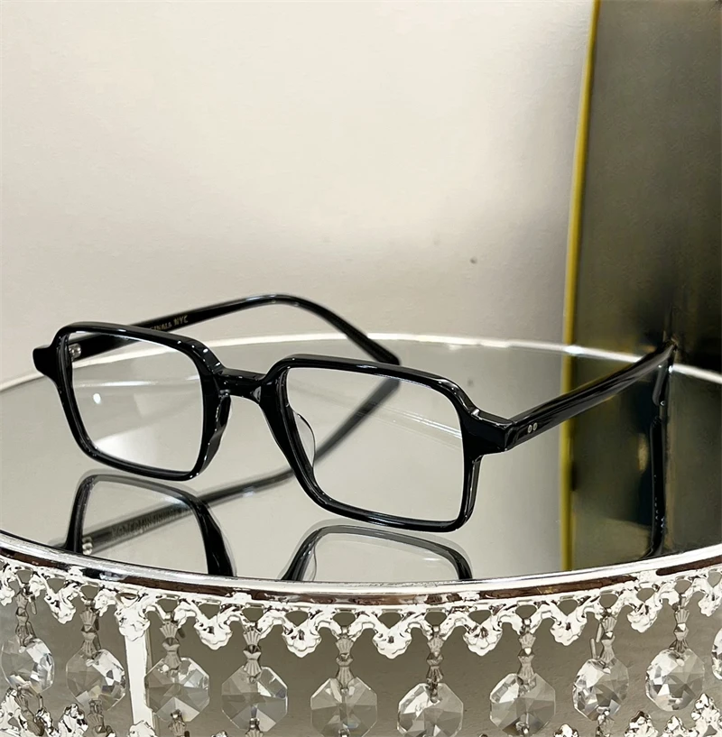 SHINDIG Rectangle Design Acetate Luxury Prescription Glasses Frames for Women Retro Eyewear Male Glasses Optical Fashion Shades