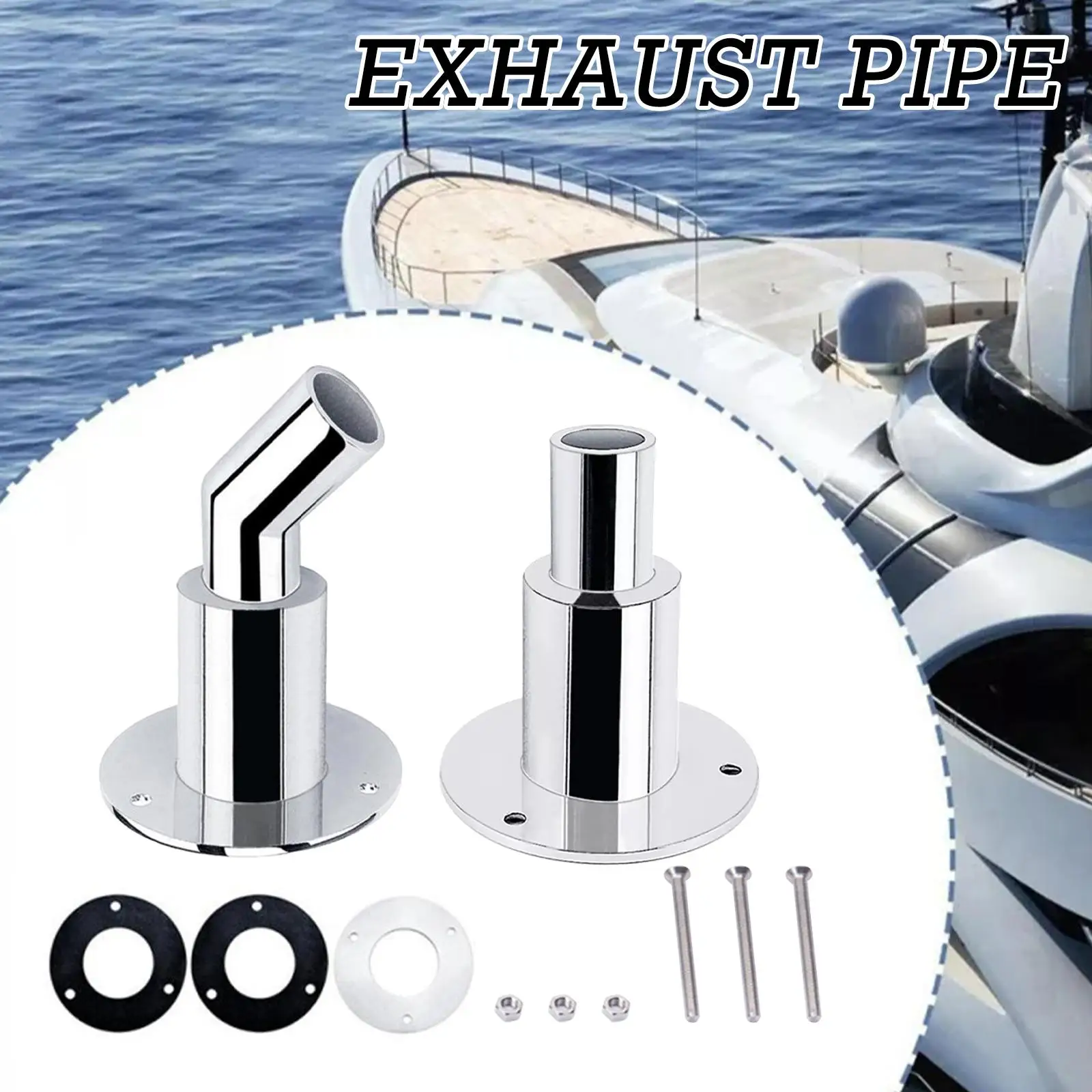 316 Stainless Steel Thru Hull Exhaust Skin Fitting Socket Heater Pipe Hardware Part Marine Accessories Boat Air Tube of G5L2