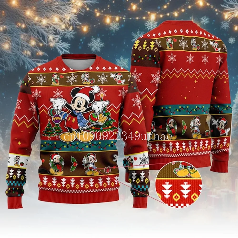 Disney-Pull de Noël 3D Anime pour hommes et femmes, Pulls de Noël, Cadeaux de Noël, Pulls Intérieurs, 2025