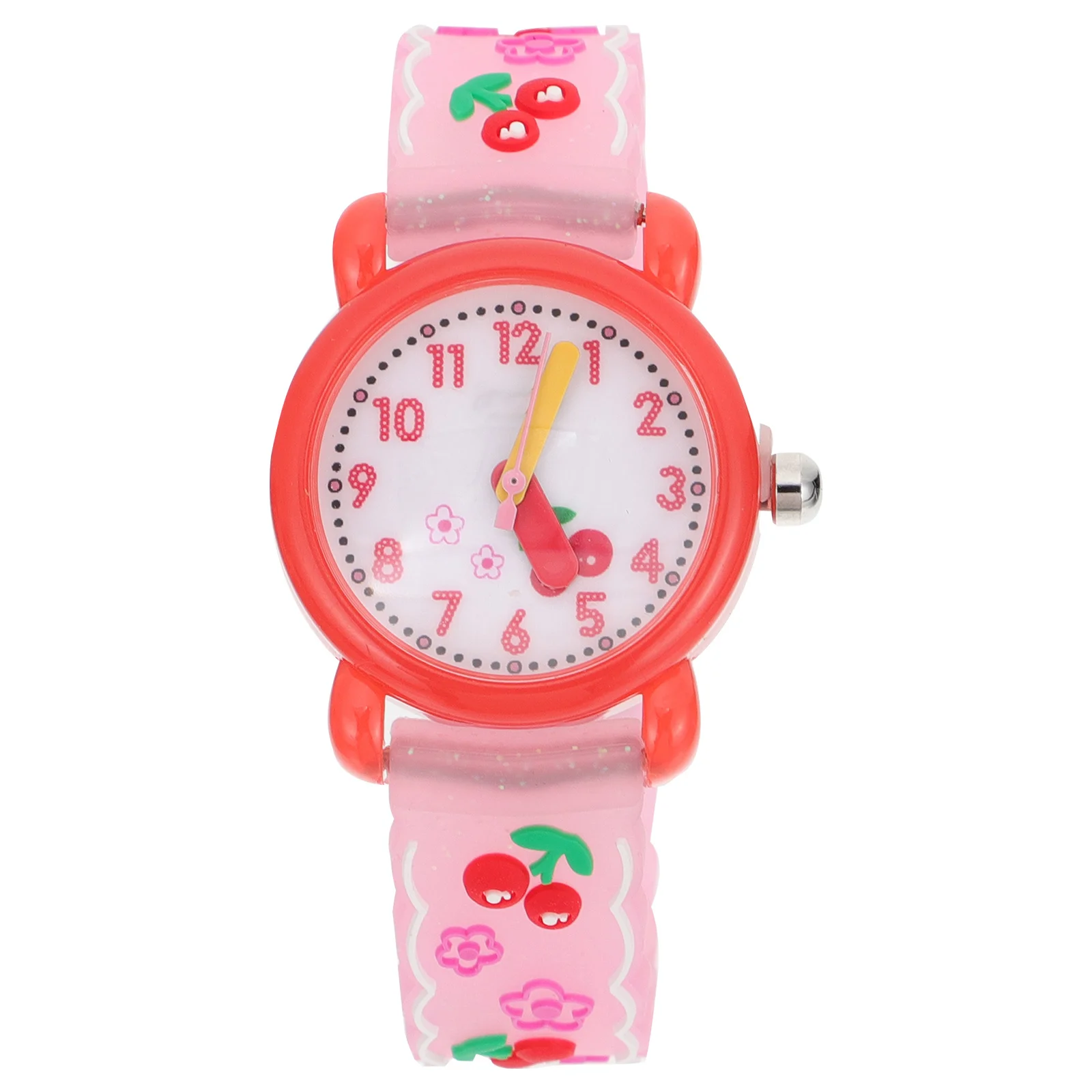

1Pcs Cartoon Watch Student Waterproof Cherry Flower Pattern Adjustable Quartz Wristwatch