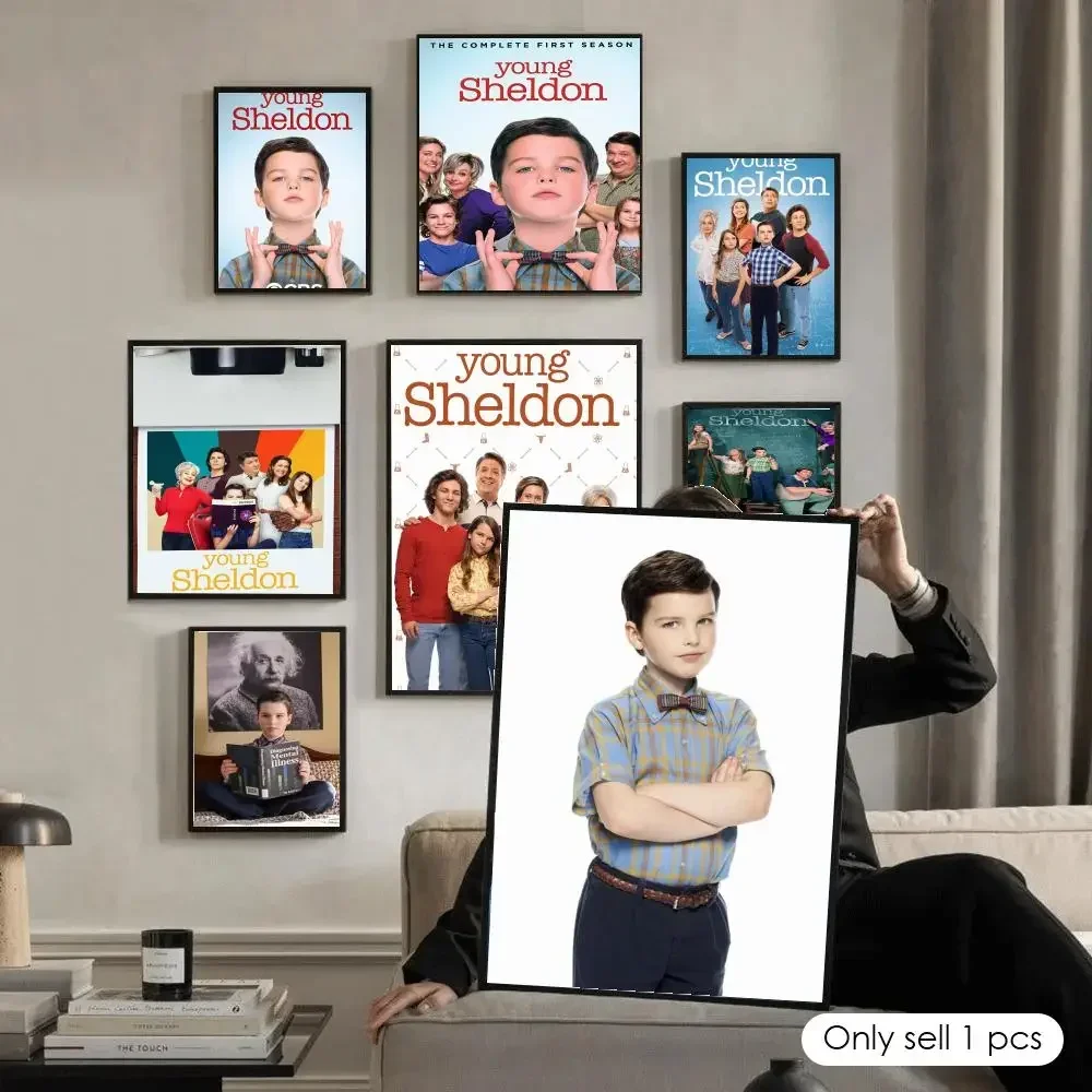 Young Sheldon TV Series Poster HD Self-Adhesive Wall Art – Residue-Free, Versatile Decor