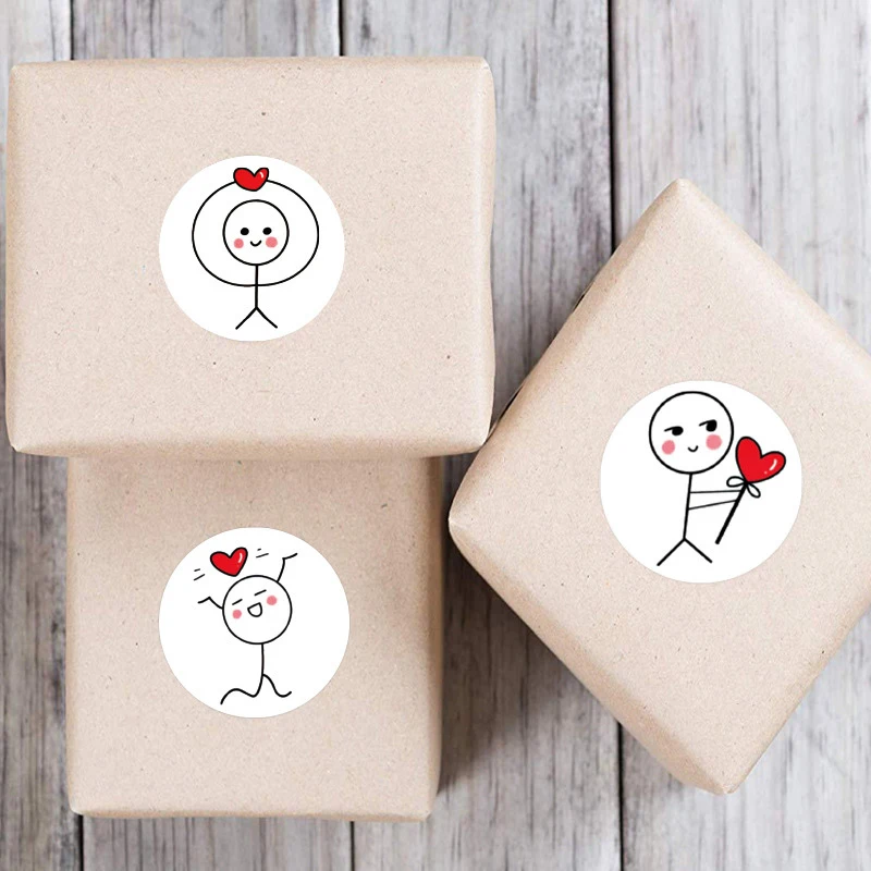 500pcs Valentine's Day Stickers Love Labels for Wedding Holiday Gift Decoration Envelope Sealing Stickers