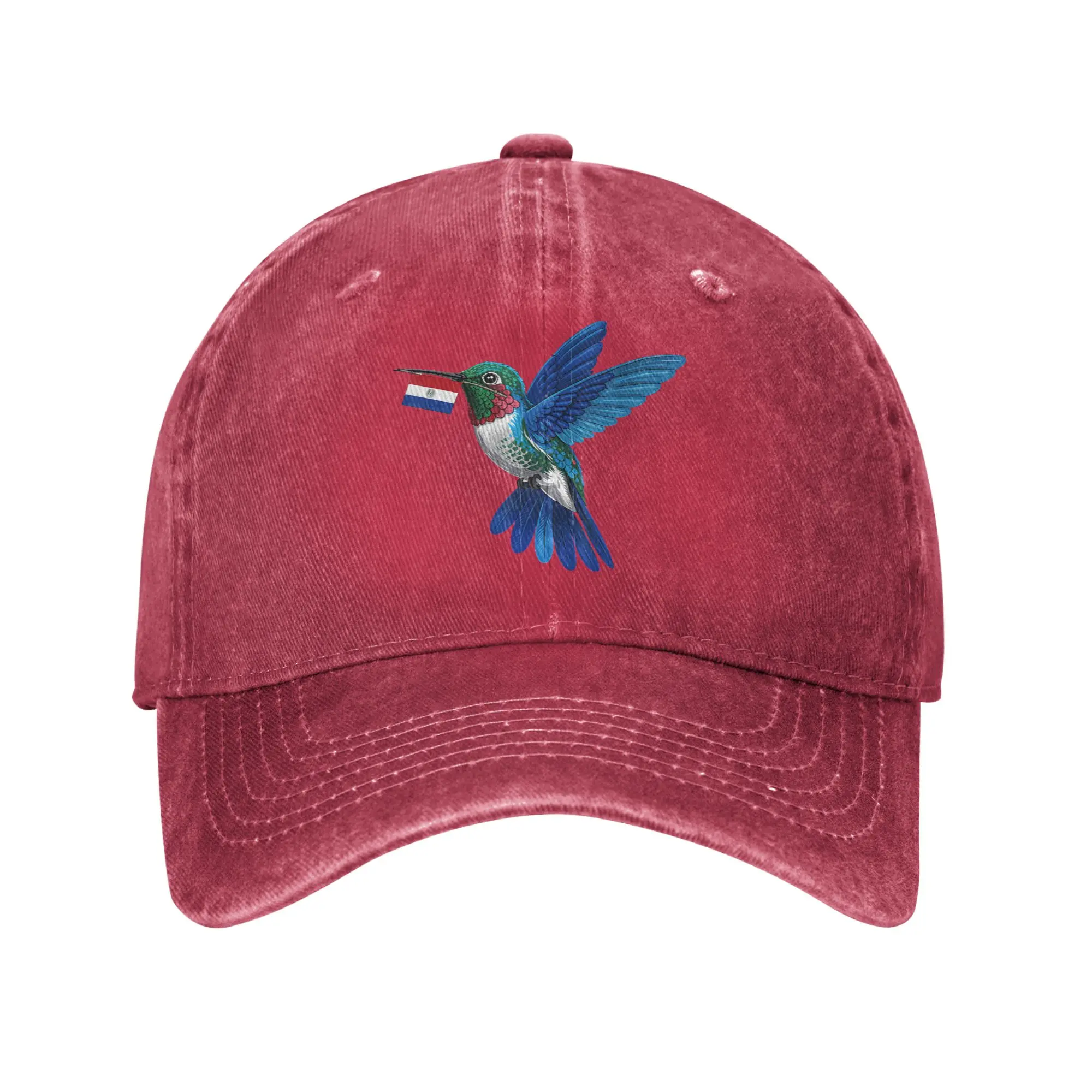 Paraguay Roots Hummingbird Paraguayan Flag Baseball Caps Distressed Cotton Snapback Cap Unisex Summer  Adjustable Fit Caps Hat