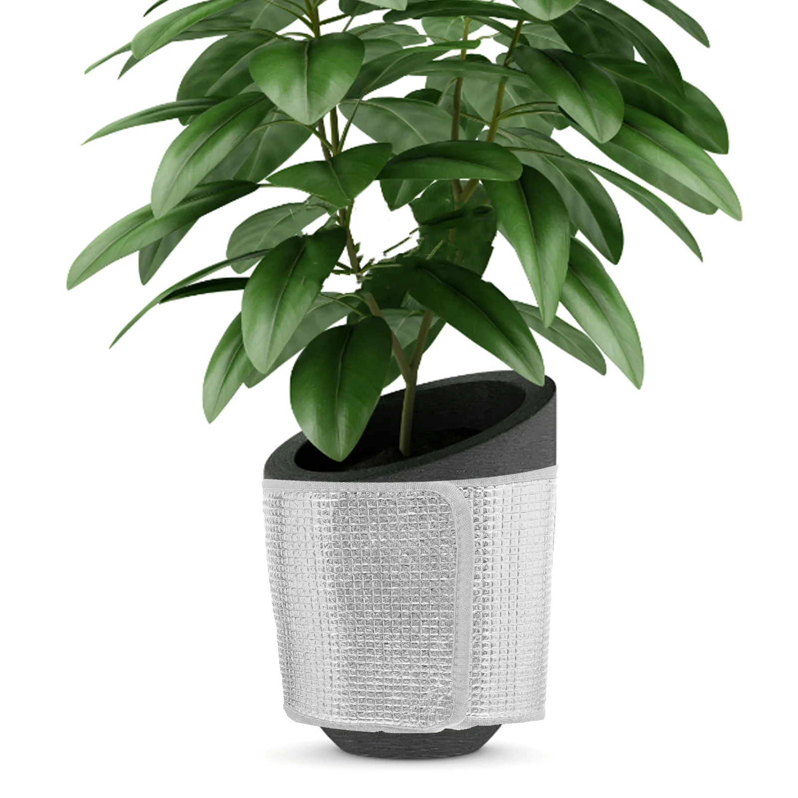 

1 set Adjustable Hook Loop Plant Pot Winter Frost Protection Insulation Reusable Foil Wrap Flower Pot Cold Weather Cover Outdoor