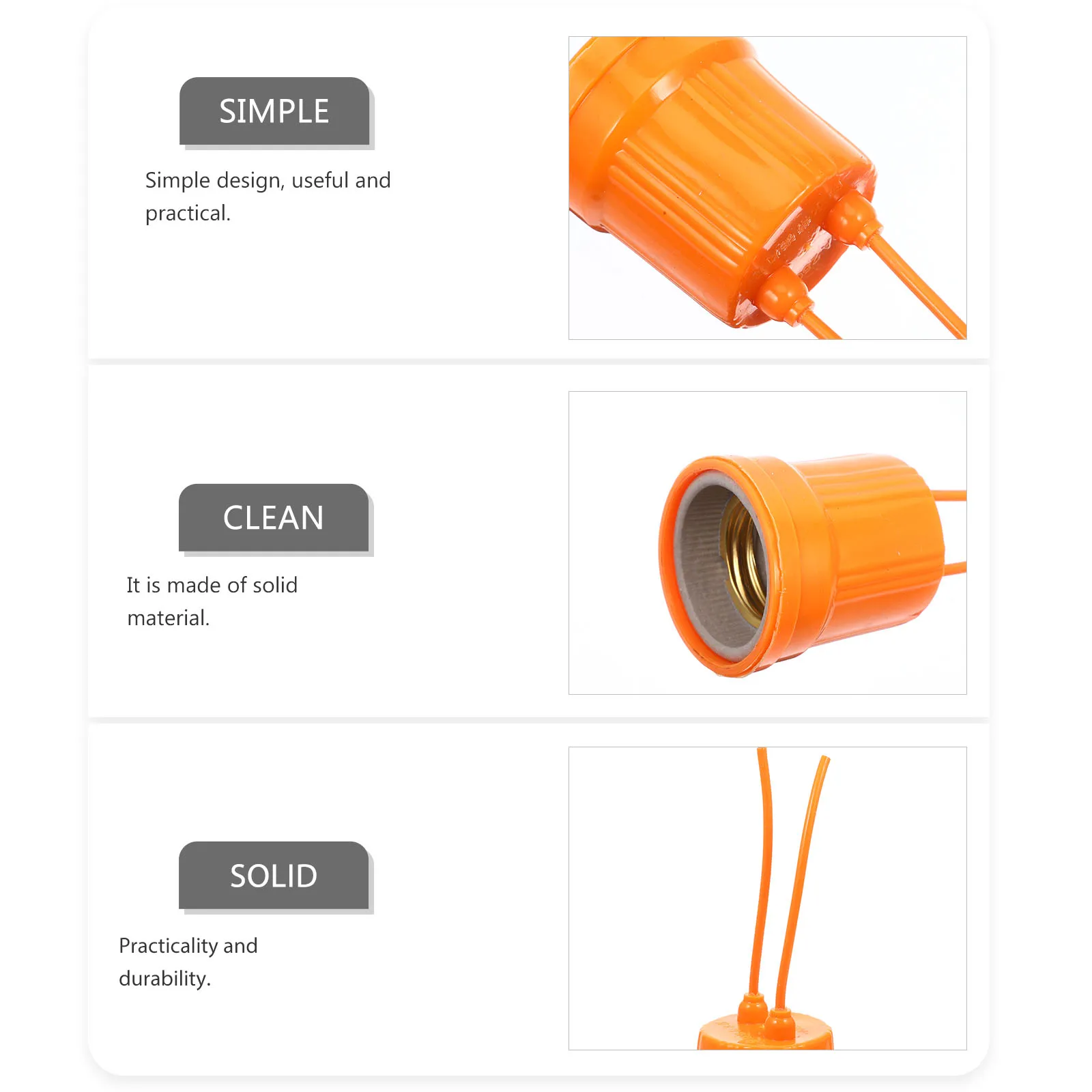 

10pcs E27 Light Fixture Holder Copper Base Light Socket Threaded Bulb Part Fixtures Lamp Socket Holder Accessories