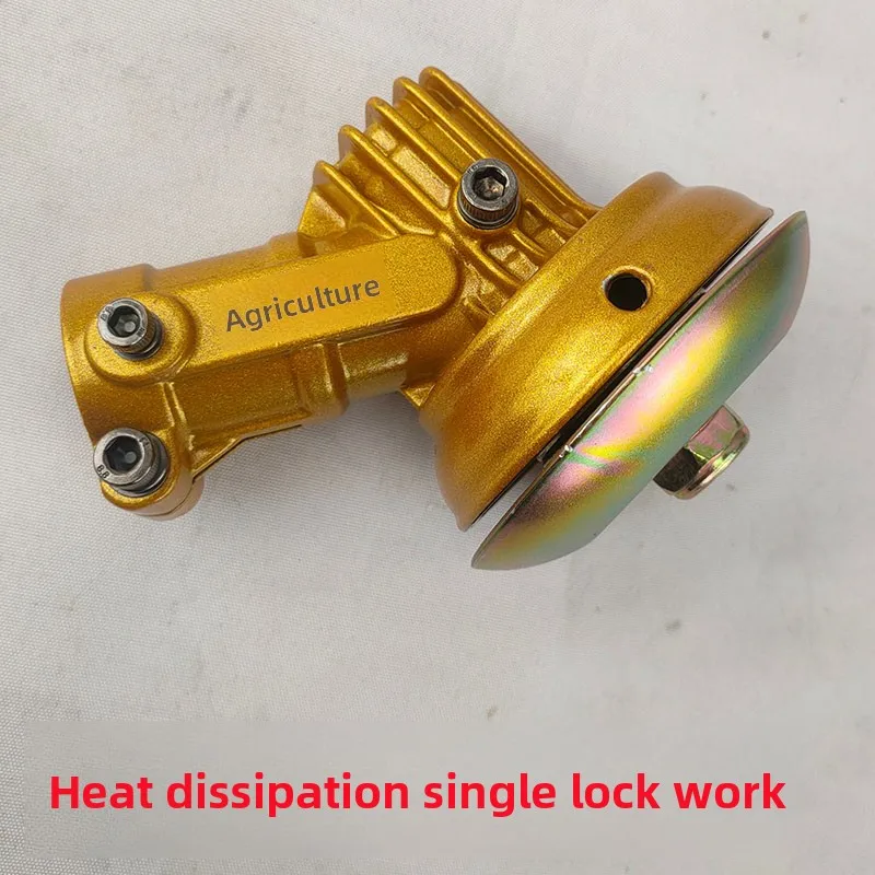 Brand-new golden anti-entangling grass and heat dissipation lawn mower work head 26mm x9 tooth brush cutter head seat accessory