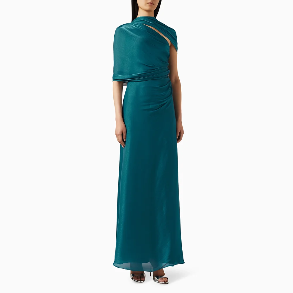 فستان سهرة بسيط بياقة عالية نصف كم فساتين سهرة مستقيمة طول الكاحل مناسبة رسمية فساتين لحضور الحفلات الموسيقية مخصصة 2025 #1