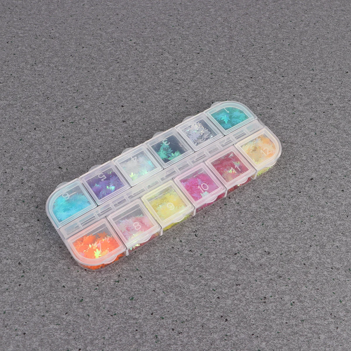 สติกเกอร์ติดเล็บลายใบเมเปิล 12 ชิ้น สำหรับตกแต่งเล็บ