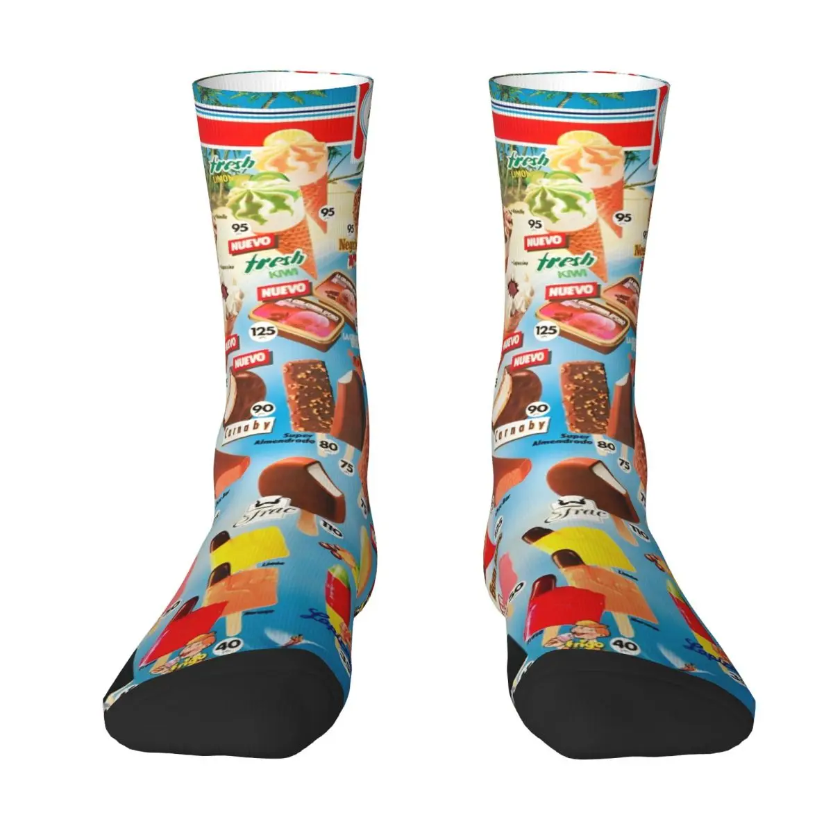 Ice Cream Stockings Couple Socks Soft Breathable Fashion Socks Winter Running Sports Non Slip Graphic Socks Birthday Present