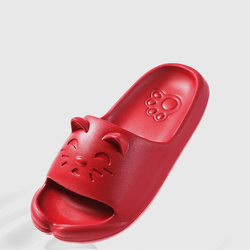 

2025 New cheap kitty slippers summer slides shoes women men white cats mules woman indoor outdoor flip flops beach shoes woman