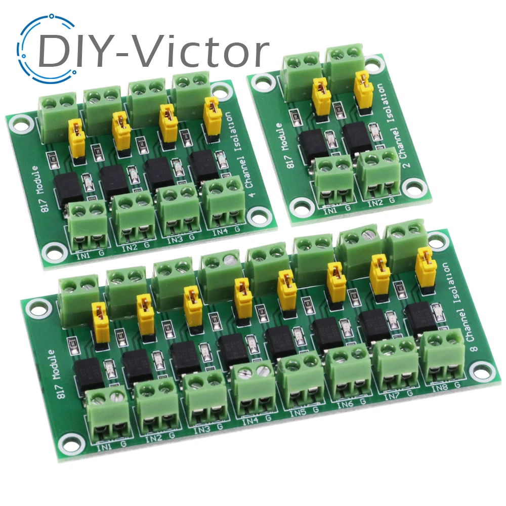 PC817 2 4 8 Channel Optocoupler Isolation Board Voltage Converter Adapter Module 3.6-30V Driver Photoelectric Isolated Module