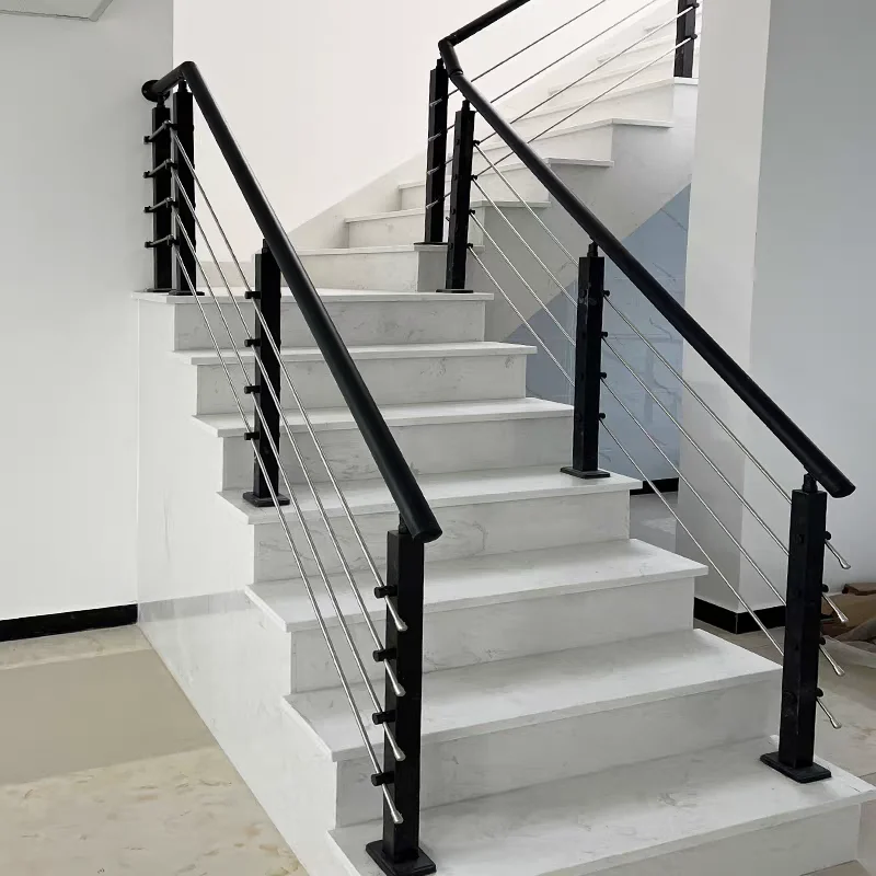 Personalização corrimão corrimão para escadas corrimão da escada interna moderno cabo corrimão baixa manutenção corrimãos para escadas