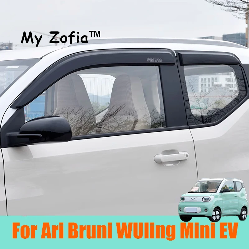 Voor Ari Bruni Wuling MINI EV 3rd 2024 2025 2026 Autoruit Vizier Zon Regen Guard Venster Dflector Guard Tochtstrip accessoires