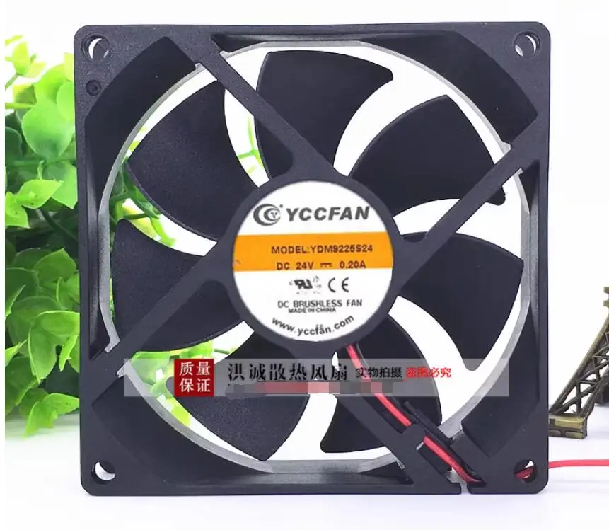 YCCFAN YDM9225S24 DC 24V 0.20A 90x90x25mm 2-Wire Server Cooling Fan