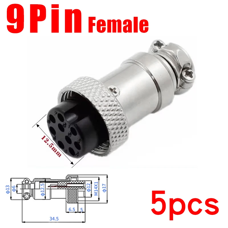 5 stücke GX16 2/3/4/5/6/7/8/9/10 Pin Männlich & Weiblich 16mm Metall Rund Luftfahrt Stecker Buchse Stecker 2PIN 3PIN 4PIN 5PIN 6PIN 7PIN